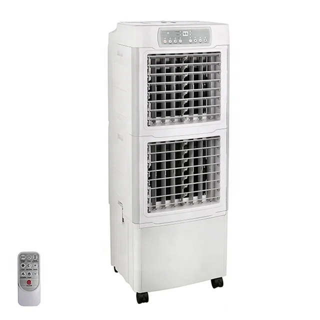 Manufacturer supply low noise large-capacity portable evaporative air cooler with remote control