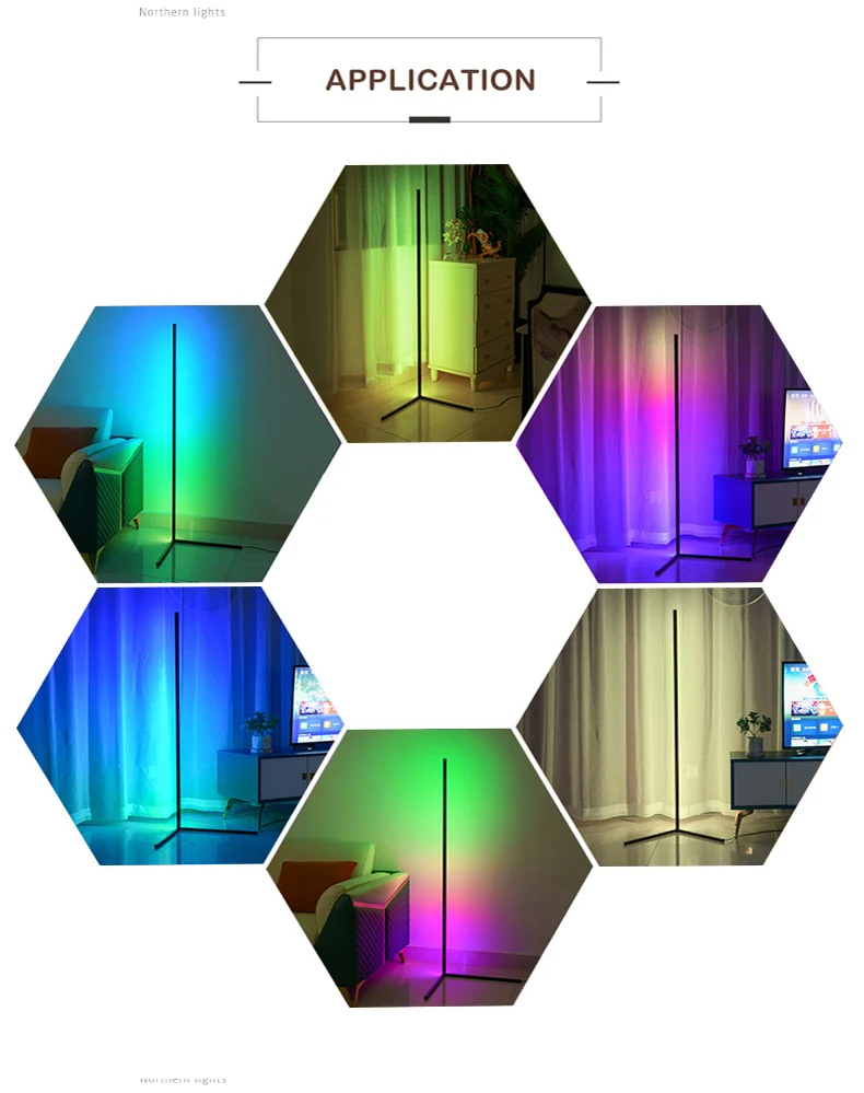  Прямая поставка в наличии современная напольная Светодиодная лампа RGB скандинавском стиле с подставкой и умным