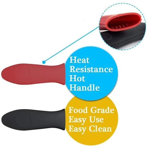 
Non Slip Hot resistant Silicone Pot Handle Holder for Cast Iron Skillets and Metal Frying Pans, for Cooking, Kitchen 