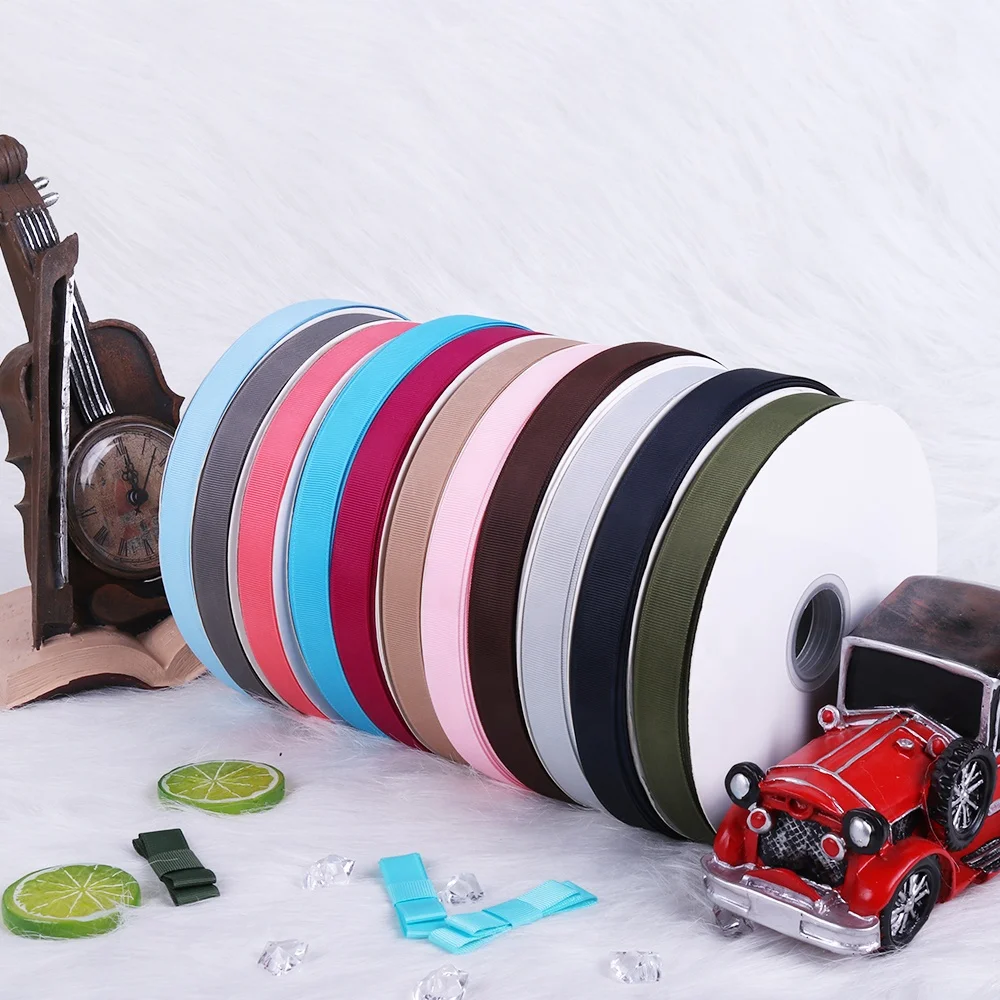 Paper Box Packaging Grosgrain Ribbon 196 Color Grosgrain Ribbon Factory Wholesale Grosgrain Ribbon Color 25 Yards 50 Yards