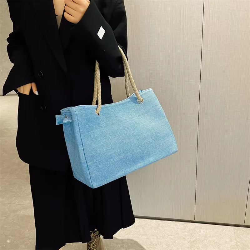 The New Fashion Handbags 2024 Lady Canvas Tote Bags Lady Design Purses For Females