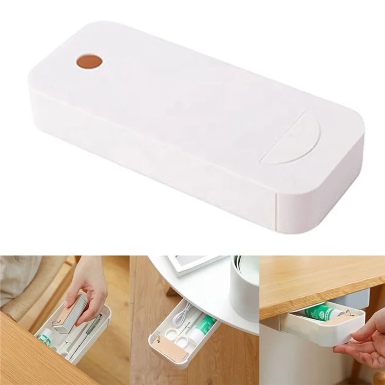 Storage Box Drawer Divider Stationery Case Hidden Table Under Office Paste On Case
