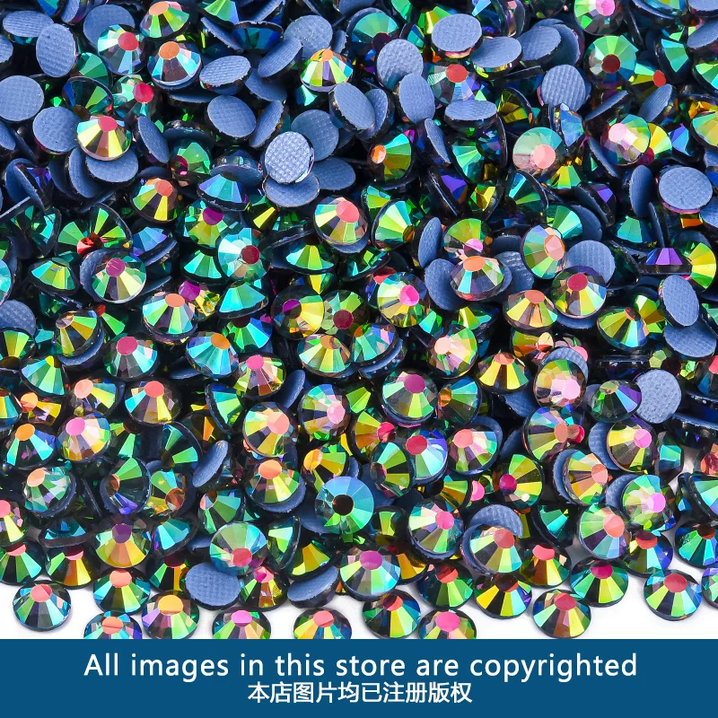 OLeeya Wholesale Free Samples Sparkle Glass Crystals High Quality Hot Fix SS6-SS30 Iron On Rhinestone For Garment Accessories