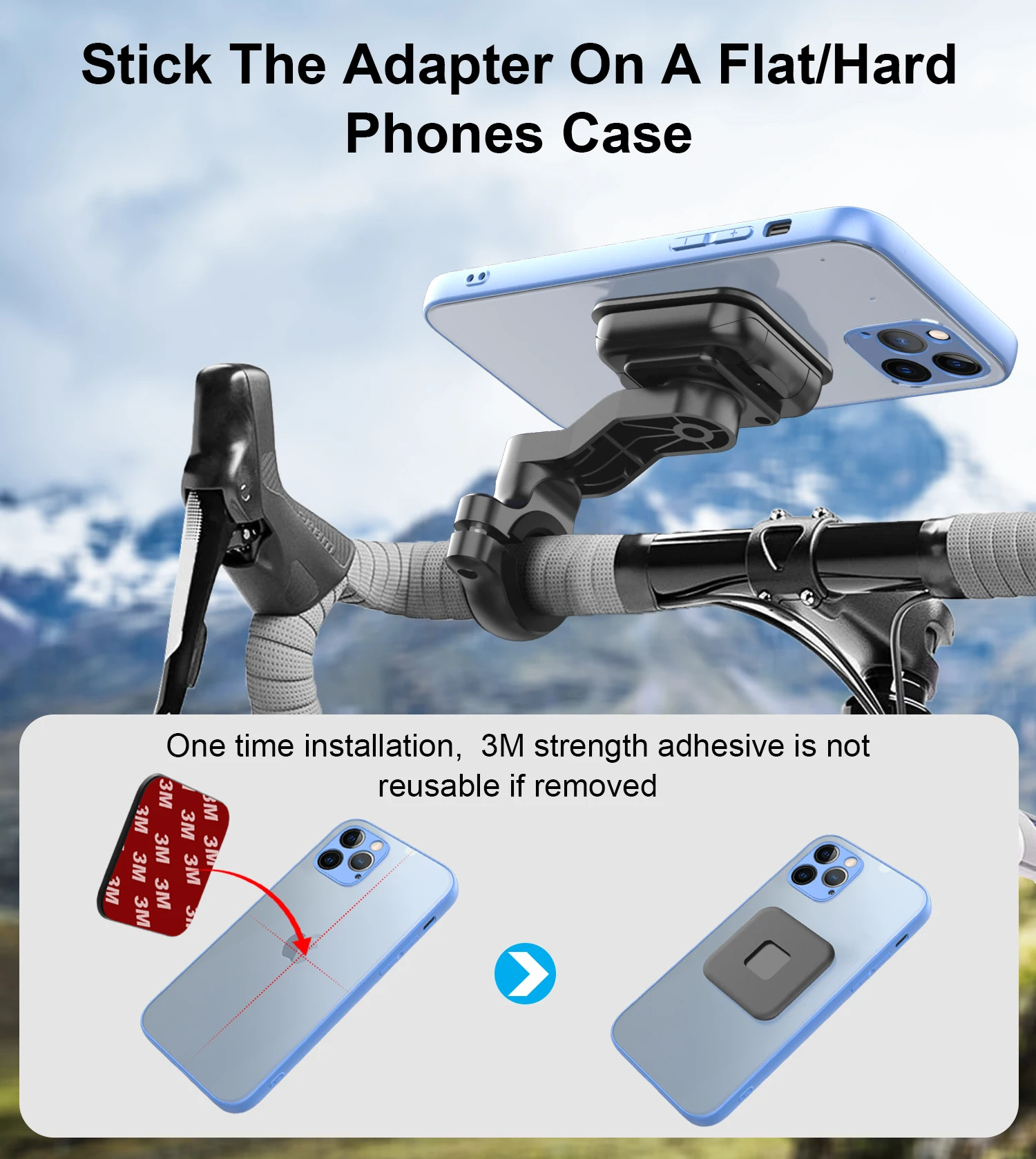 New Design Magnetic Motorcycle Phone Holder 360 Rotation Vehicle Mobile Phone Bike Mount
