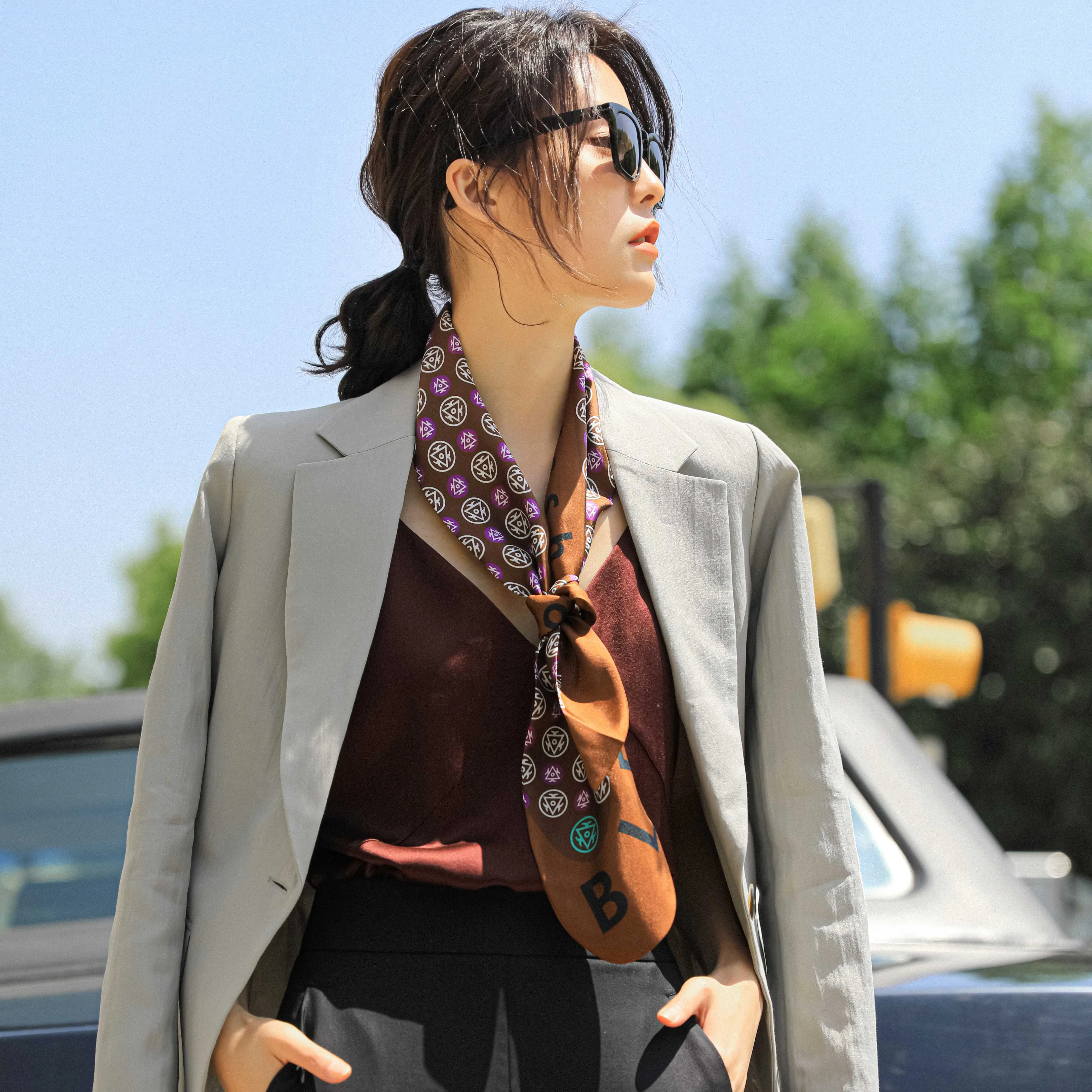 High Quality Women Square Scarves Scarf Made Of 100% Natural Silk