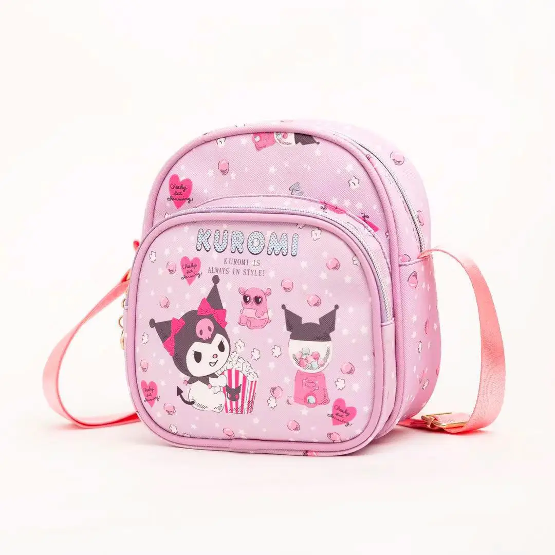 kawaii wholesale cute shopping handbag bags student girl cartoon crossbody bag pu leather melody small square shoulder bag