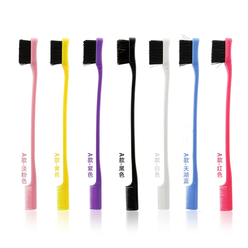 Super Low Price Masterlee Custom logo  Multiple Color Nylon Hair Edge Brush  Cleaning  Edge Brush 3 in 1 Edge Control Brush