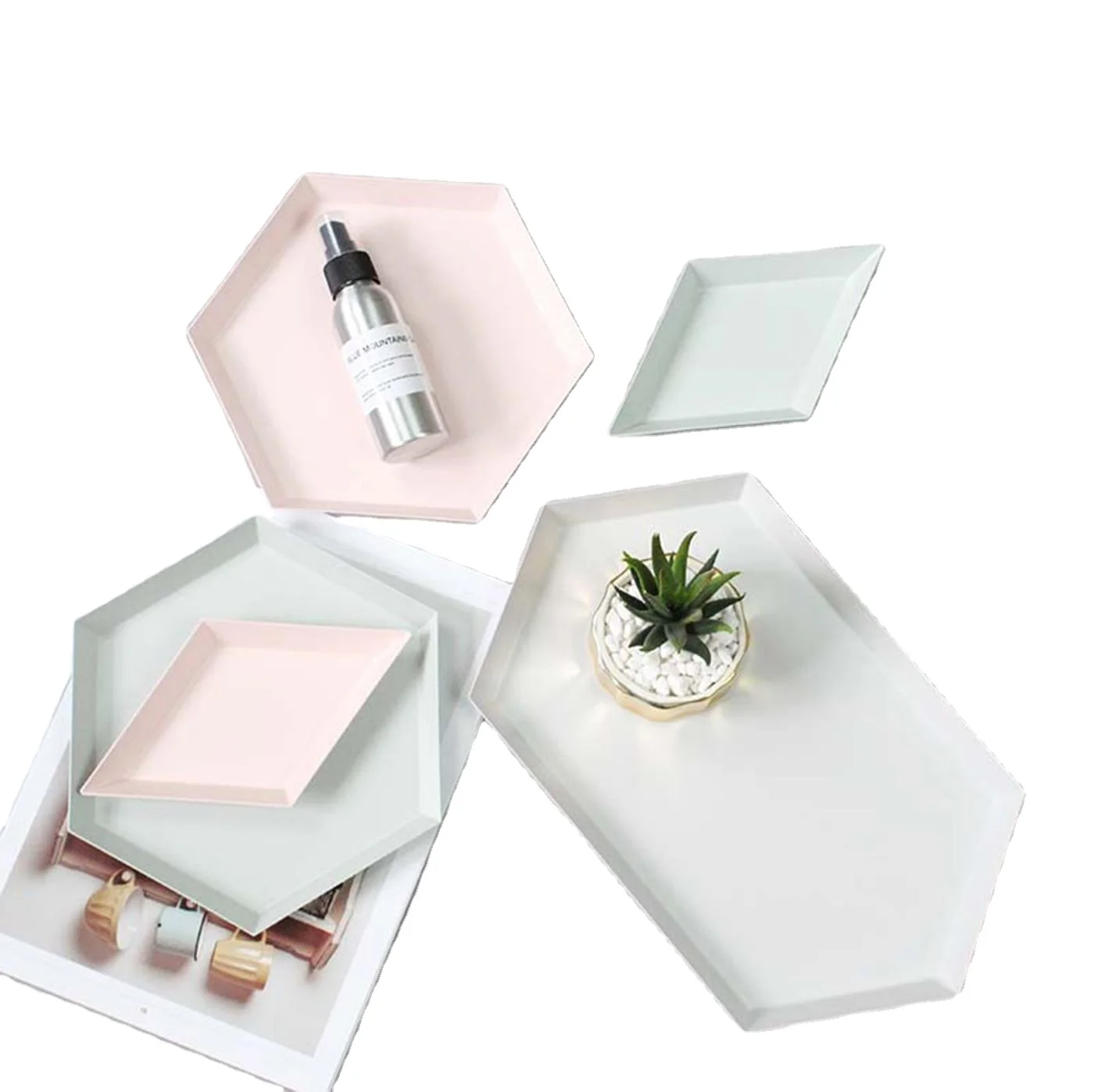 Современный красочный железный лоток, геометрический креативный лоток, многоугольный лоток по хорошей цене