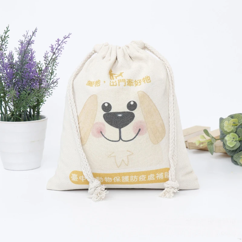 Упаковка высококачественный Хлопковый мешок на шнурке, ювелирные изделия, пустой холщовый пылесборник, Хлопковый мешок с веревкой