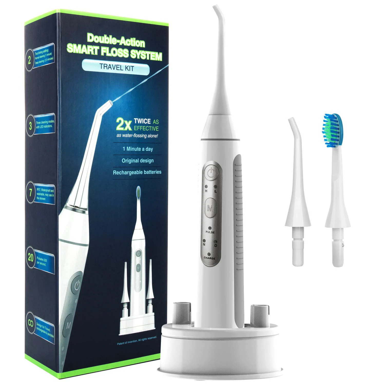 
2021 new design home dental center 2 in1 water flosser with toothbrush 