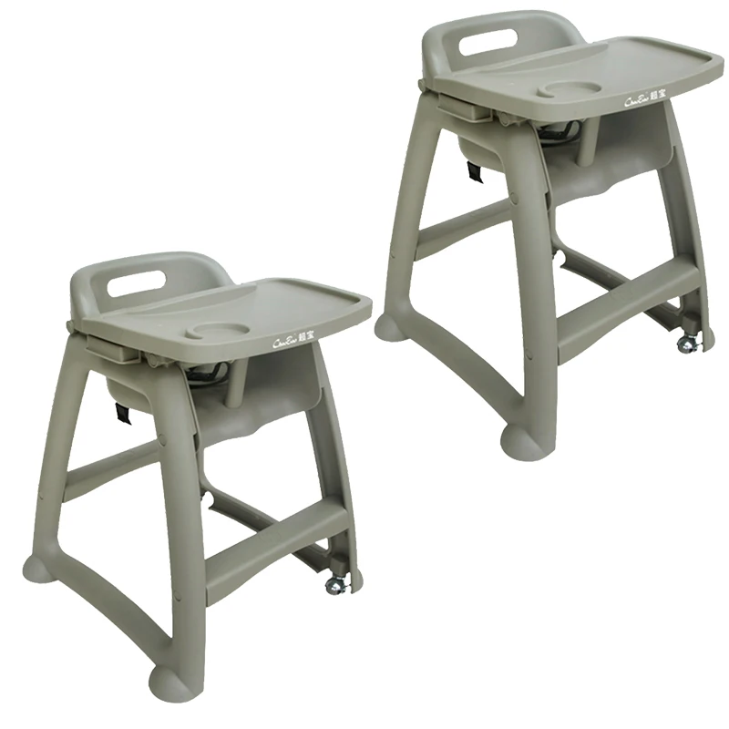 Новый регулируемый и удобный Съемный Детский обеденный стул, Штабелируемый детский стул с высокими штанинами и подносом для ресторана