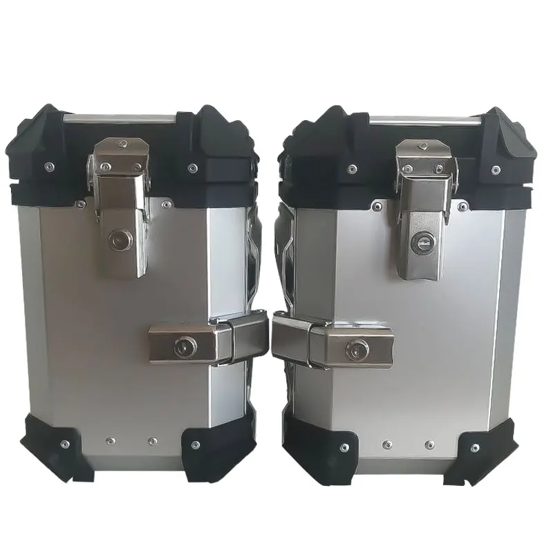 CHASING factory X-series 38L motorcycle double aluminium side boxes with quick release accessories bracket
