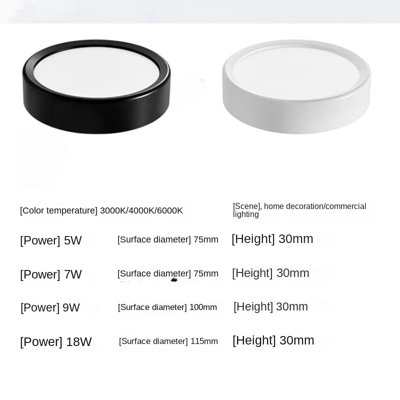 36W Light LED Panel Surface&Suspended Available White Or Black Smart Tuya CCT+Dim Led Light Panel For LED Panel Light 24W