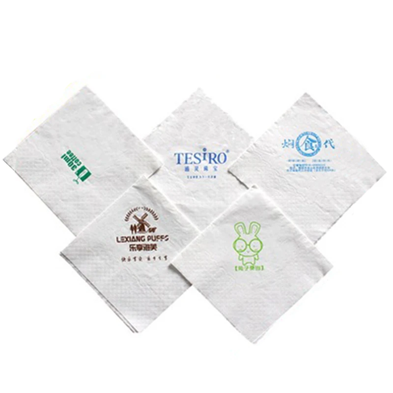 Plastic free customize paper napkins with paper box