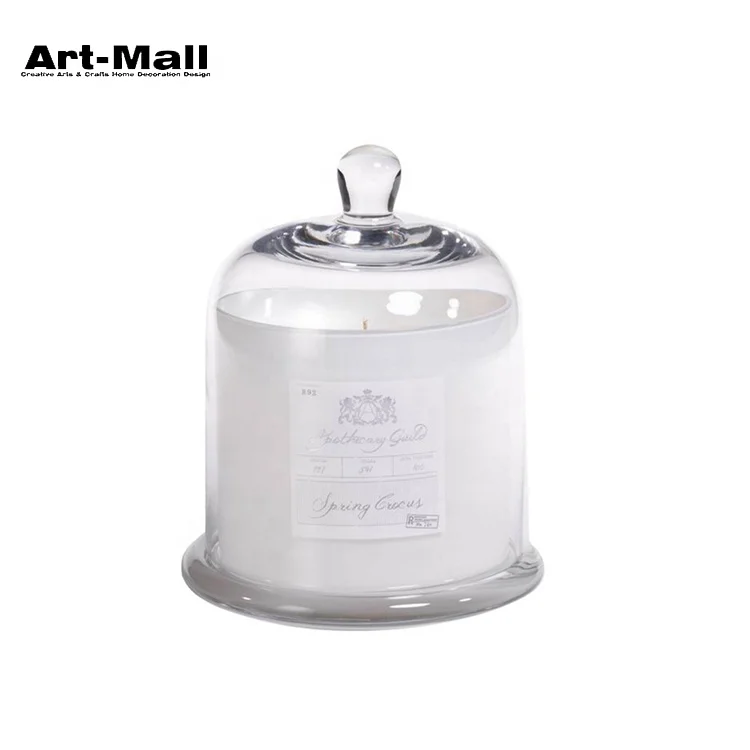 Custom handmade wholesale bell shaped glass butter jar with lid