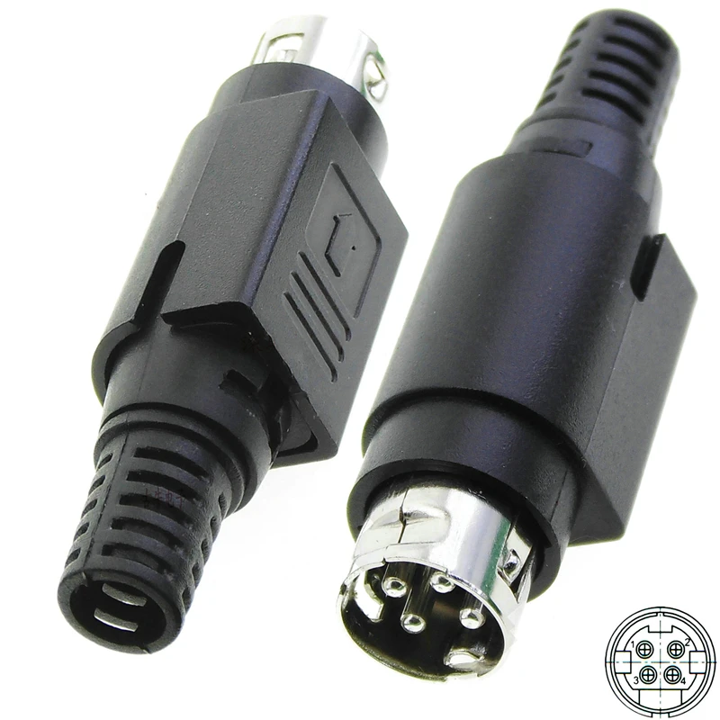 Factory Custom large current 1.5meter mini din power din 4 pin male Power Cable