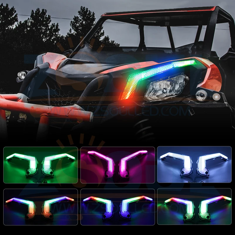 Factory Direct Can Am Maverick X3   ATV UTV Chasing RGB/yellow color Turn Signal Light  For Xds Xrs 2017 2018  Front Led