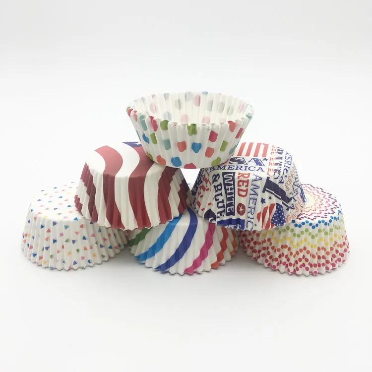 Круглая чашка для маффинов, 75 мм, чашка для торта, маленькая Подложка для кексов, 8 цветов, чашка для маффинов