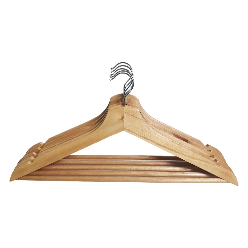 Factory Direct Custom Wholesale Premium Suit Coat Hanger round Wooden Brand Clothes Hanger Boutique Display Hanger