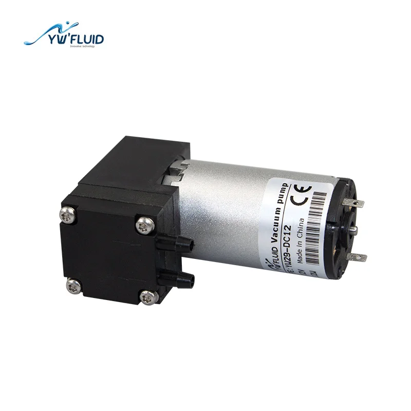 YWfluid Micro Electric Diaphragm Gas Pump Supplier with DC motor Used for Gas transfer Vacuum Generation