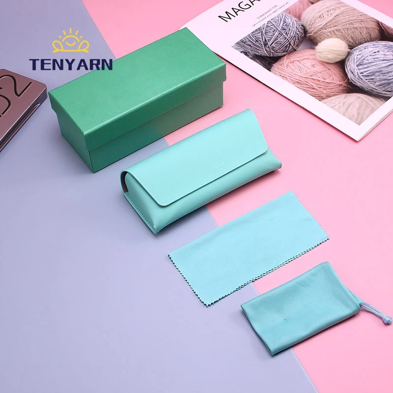 Tenyarn Custom Soft Sun Glasses Case Set Women Brand Design Packaging Boxes Eyewear Bags Eyeglasses Care Products Pouch Parts