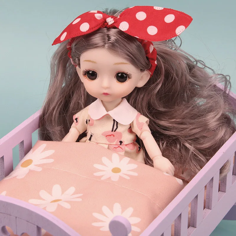 2024 new Wooden Doll Bed Princess & Baby Cradle Role Play House Toy Montessori other educational toys for children Girls CE