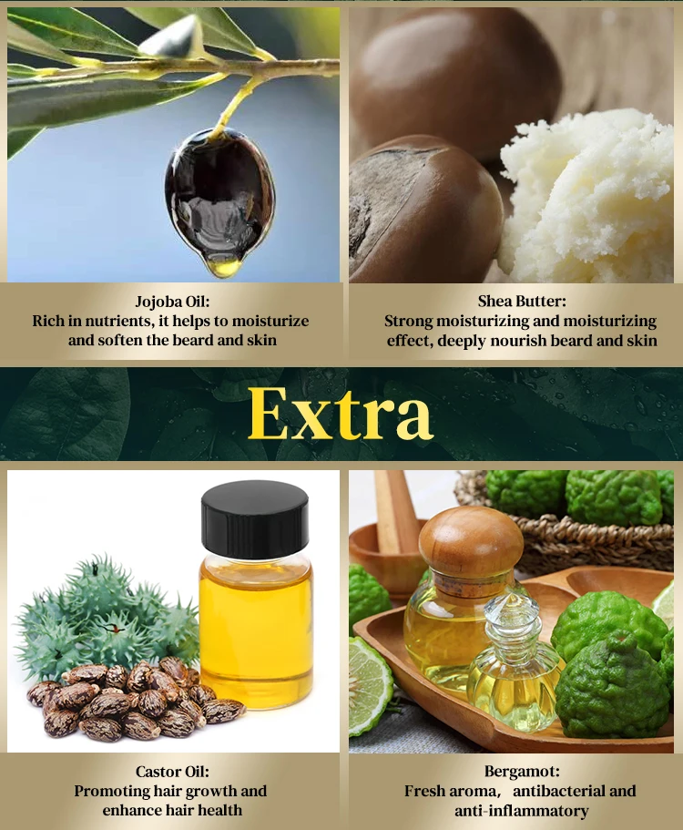 Wholesale Organic Moisturizing Smooth Beard Style Balm Custom Private Label Nourish Beard Products for Men Beard Care