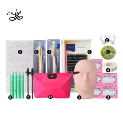 Professional Lashes Kit False Eyelash Extensions Practice Kit Set For Beginners Makeup Training And Eyelash Graft
