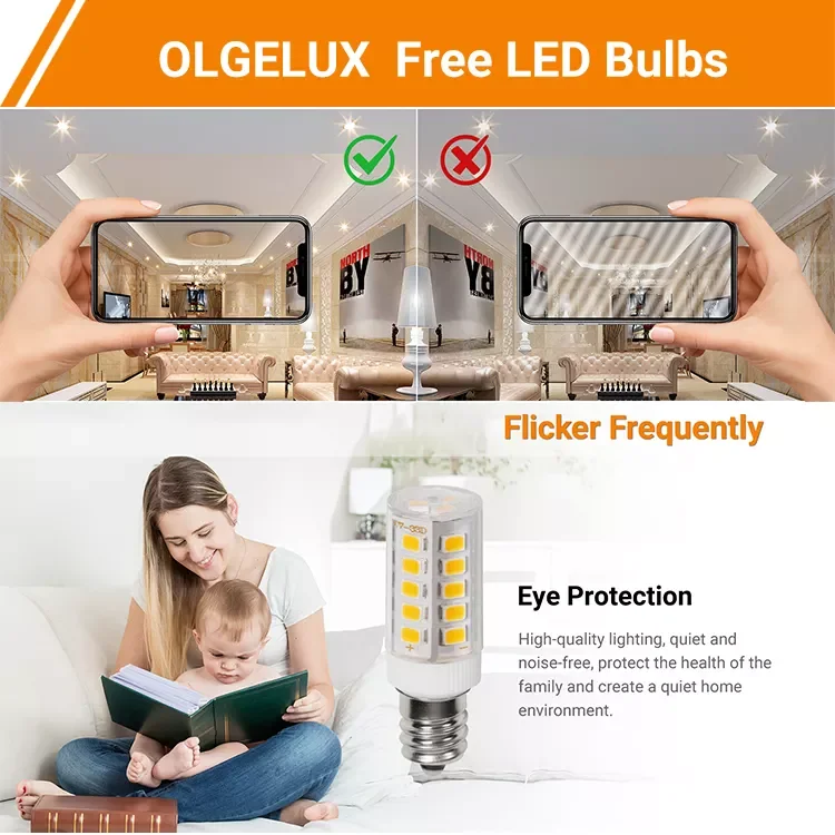 110v E12 Bulb Led Led Led Bulb E12 110v Dimmable 4W  Ceramic Bulb Warm Light