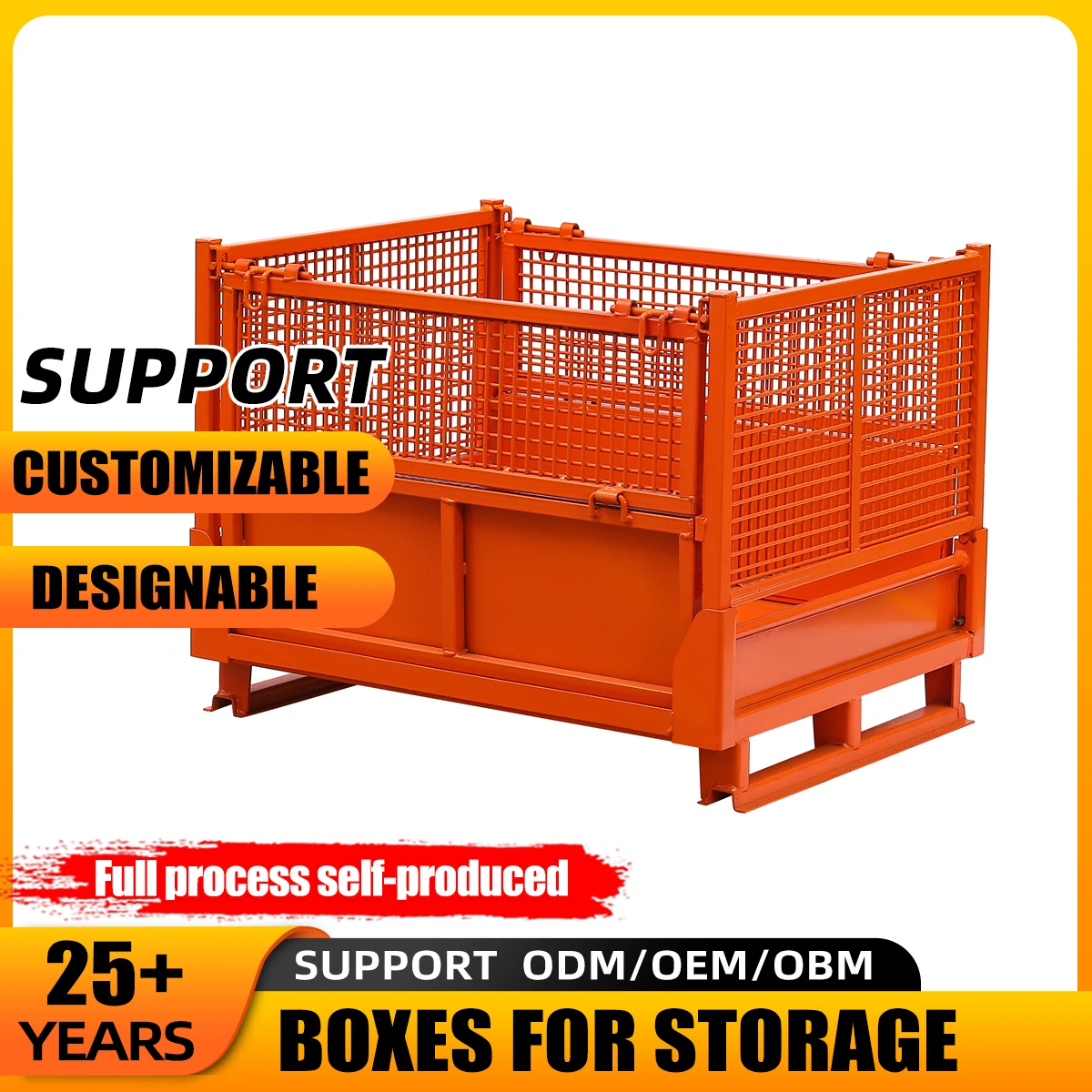 Boxes For Storage Steel Pallet Box Heavy Best Quality Warehouse Pallet Collapsible Storage Cage Wire Mesh Container Pallet