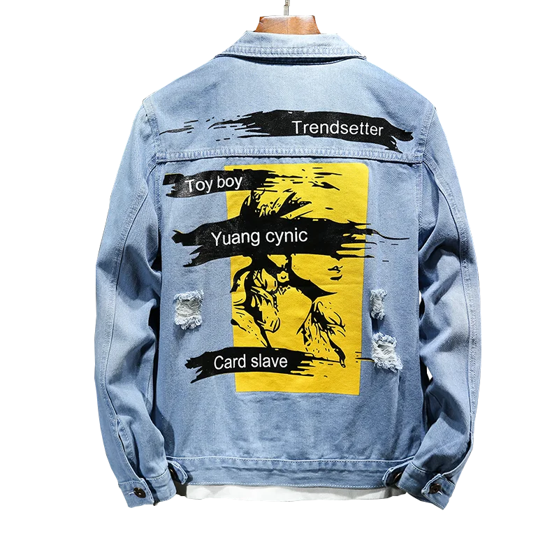 Made in China Fashion Hip Hop Jean Jacket Men Slim Street Casual men jean jackets