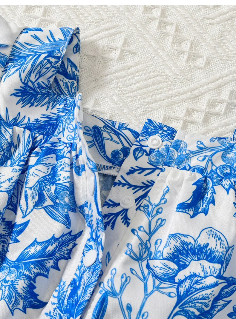 Toddler Baby flower girl dress Casual Dress Flower Print Sleeveless Chiffon Ruffle Dress Party Holiday Kids Clothes