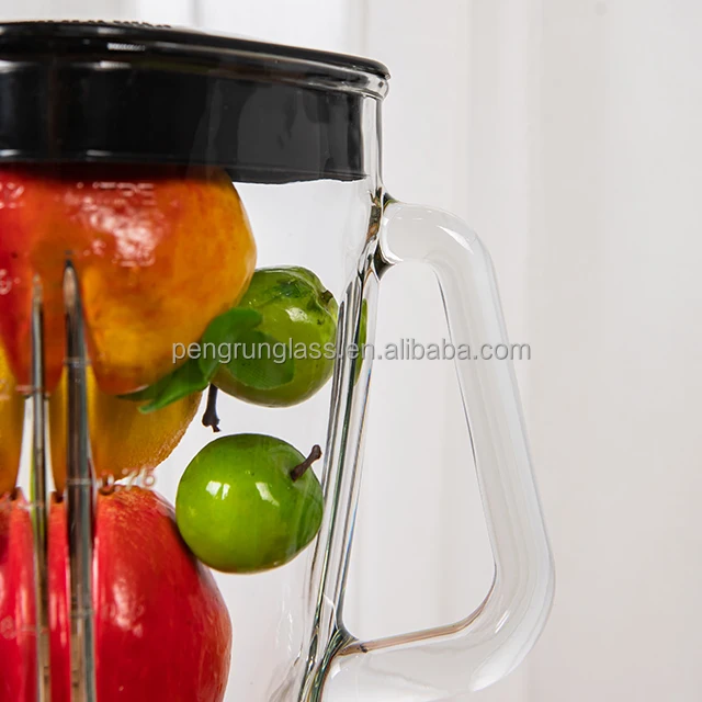 Volume discount 1.25L Square Blender jar Blender Parts blender cup with Stainless Steel Blade plastic Lid for  mixer spare parts