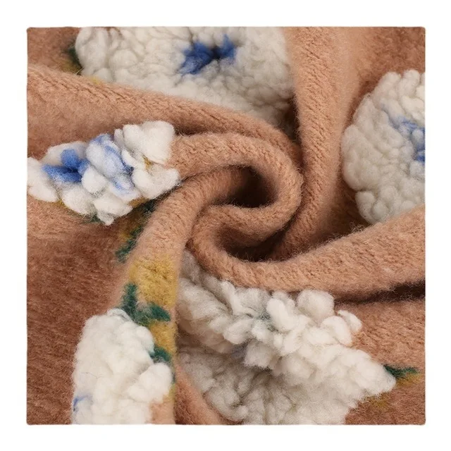 RL Gray custom color dyed single-sided velvet lamb roll granular velvet soft and breathable micro polar fleece fabric