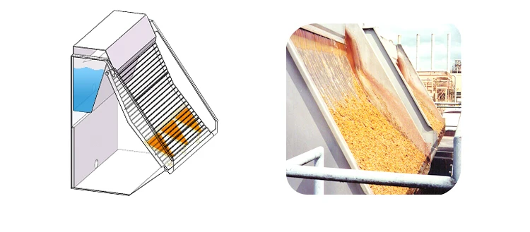 multi rake bar screen static screen for solid liquid separation