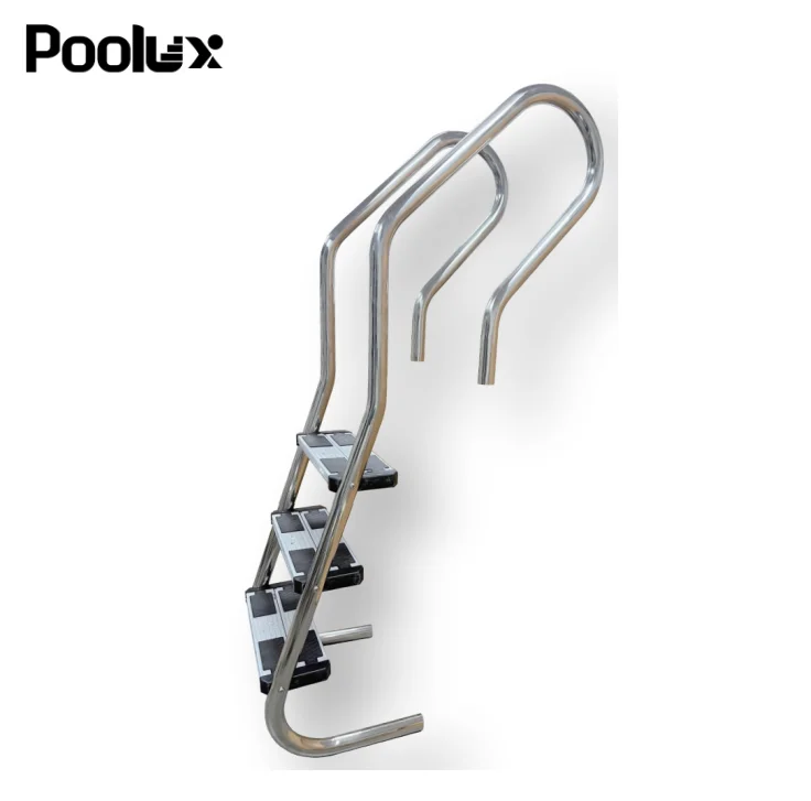 2024 Pool Accessories Double Pedals Non-slip Step In-Ground Stainless Steel Swimming Pool Ladder