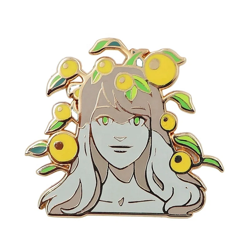 Custom trading Yellow colour spray paint Cartoon Lapel Pins Wholesale Manufacturer High Quality Zinc Alloy Hard Enamel Badge