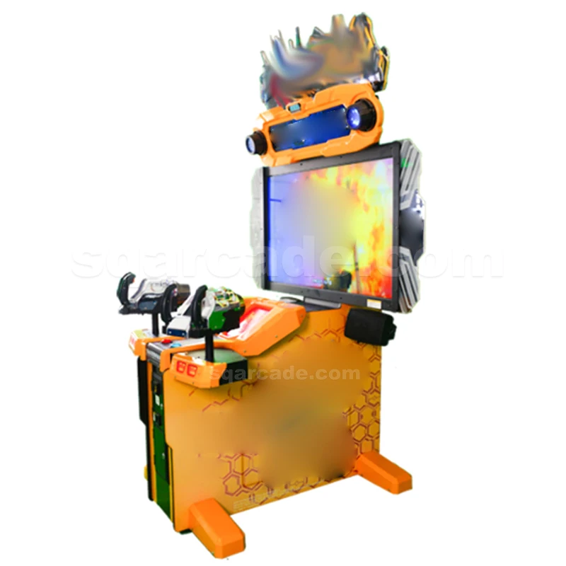 55 Inch Game Zone Standing Transformer Shooting Simulator Token Operated Indoor Arcade Game Simulator Electric Video Game