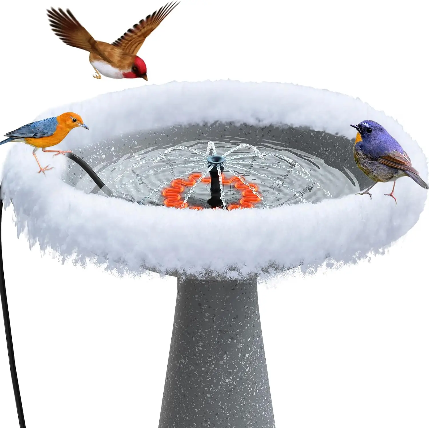 New Automatic Thermostatically Controlled Birdbath Deicer Water Heater for Garden Lawn Patio Outdoor  Bird Bath De-icer Heater