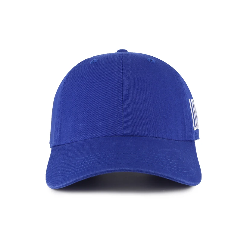 Hot sale metal buckle dad hat with woven patch baseball caps