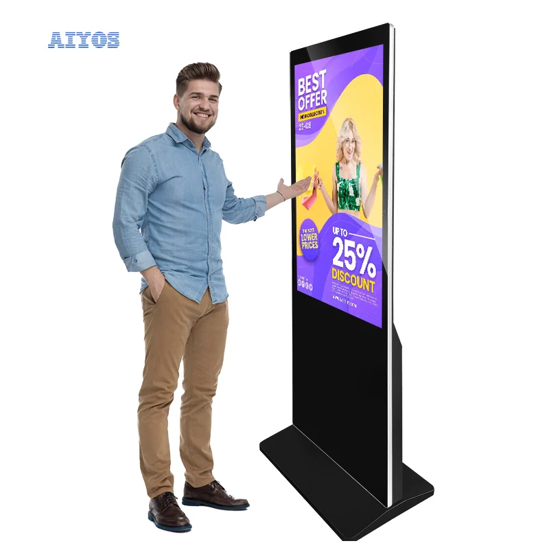 New Android 11 Lcd Advertising Display Video Player LCD Commercial Touch Screen Monitor for Supermarket