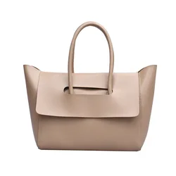 Amazon Simple Solid Color Tote Bag Ladies Custom Pattern Logo Handbag Fashion Casual One-shoulder Bag