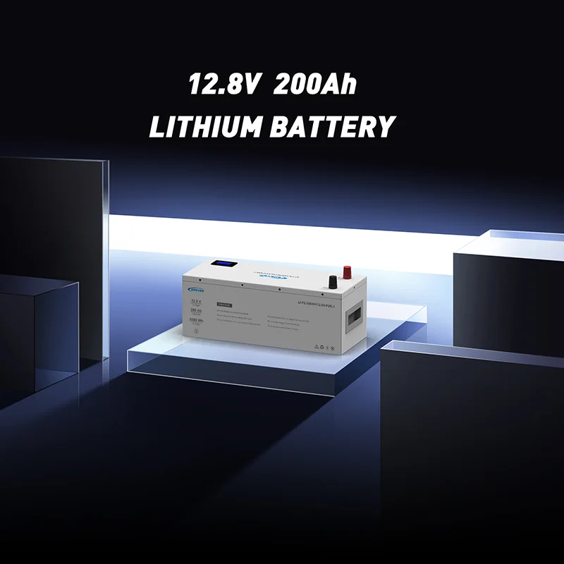 EPEVER LCD Display 2560WH Energy 12.8V 200Ah Lithium Battery With BMS in RV/Motorhome/Solar System