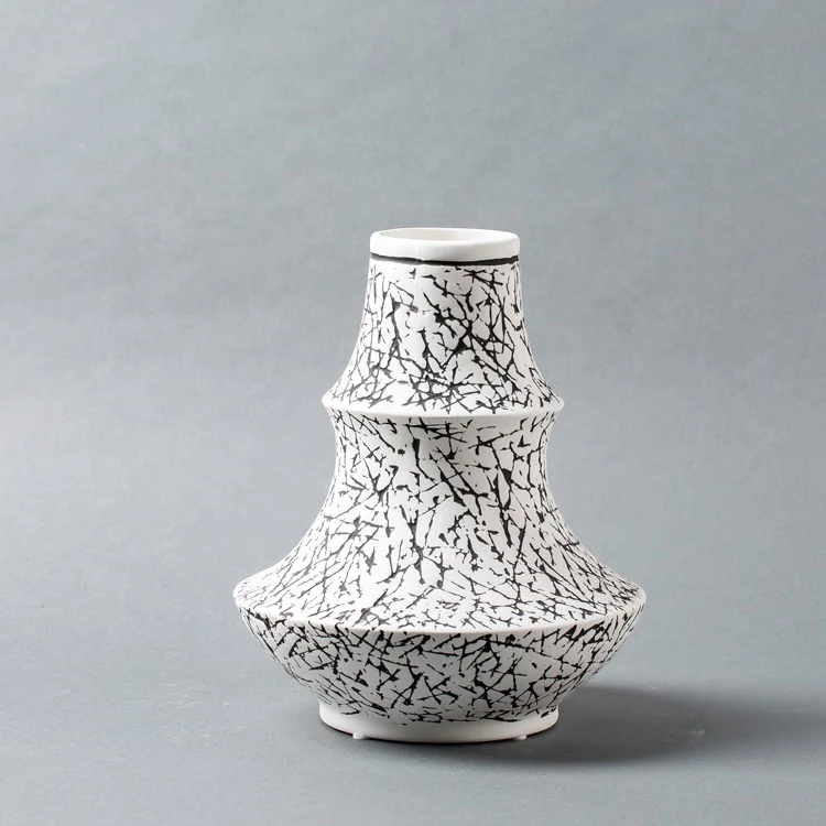 Chinese ink style ceramic flower ware, Nordic simple home decoration vase exquisite frosting technology 2022
