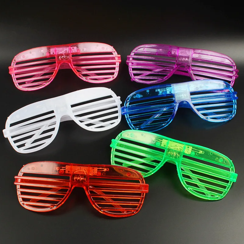 LED Glasses 6 Colors Light Up Glasses Shutter Shades Glasses Led Party Sunglasses Glow in Dark Party Favors Neon Carnival Party