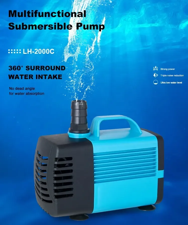 Hot Sale Fountain Pump 45W High Power 2200L/h Big Flow Silent Water Pump Submersible Pump for Fish tank