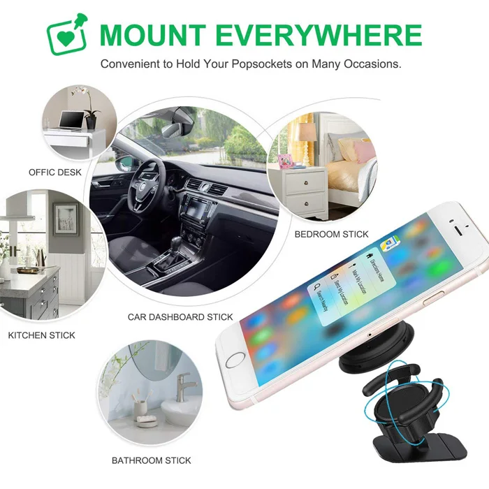 Universal Car Phone Mount Dashboard Air Vent Cell Phone Holder for Popsocket Grip Car Mount