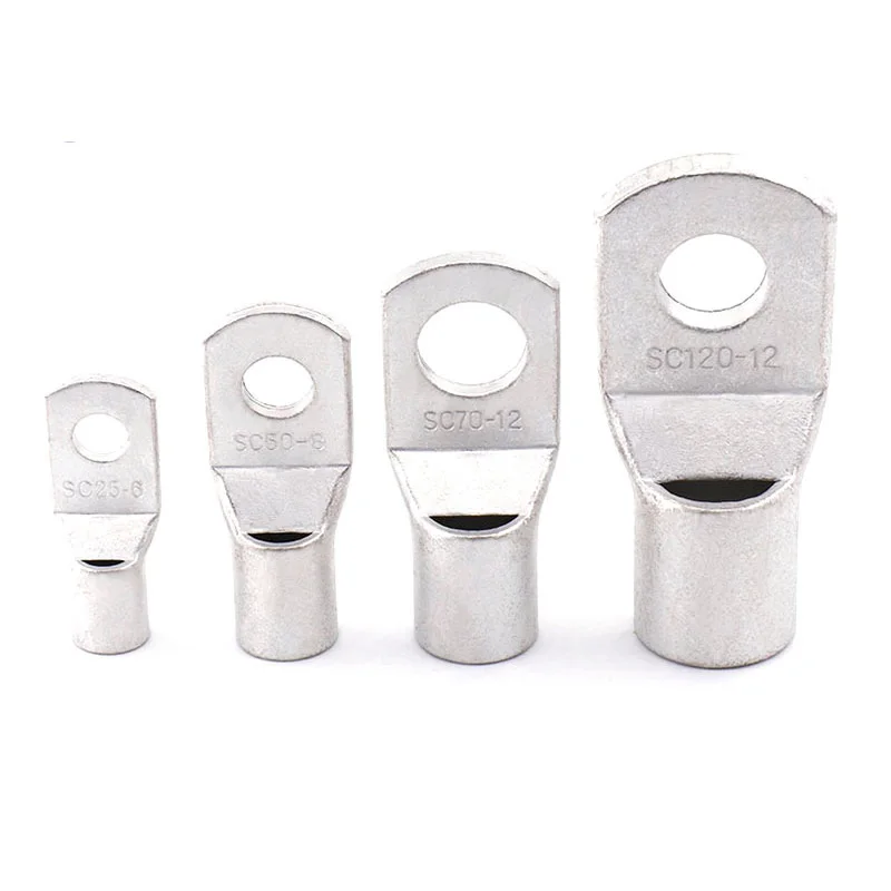 SC Tinned Plated Brass Copper Bimetallic Welding Automotive Round Ring Tubular Battery Wire Crimp Cable Lug Connectors Terminals