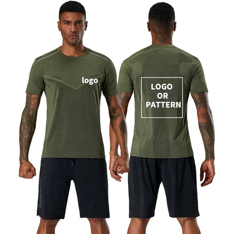 Men Gym T Shirt Quick Dry Running Compression Fitness Shirt Male Gym Workout tights Short Sleeve Summer Sports T-shirt A19