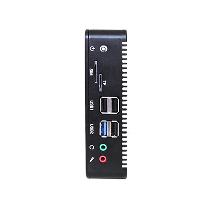 dual display VGA HDM1 Port computer mainframe mini fanless pc with 12 volt